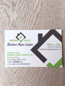 Impresa Edile Barberis Negra - Biglietti da visita